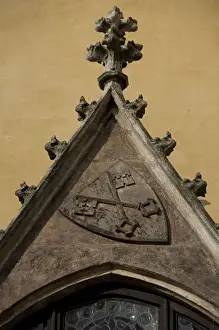 Germany, Bavaria, Regensburg. Historic Town Hall (c. 1350), city symbol crossed keys
