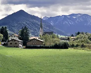 Germany, Bavaria, Schliersee. A village serves the tourists to visit the Schliersee in Bavaria