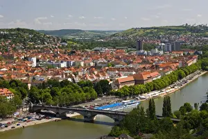 Festung Marienberg Prints: GERMANY, Bavaria, Wurzburg. View from Festung Marienberg fortress