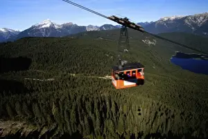 Cable Prints: Germany; Bavarian Alps; Garmisch-Partenkirchen; Zugspitze; Gondula on the way up