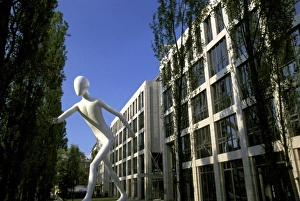 Bayern Prints: Germany, Bayern, Munich. Walking Man statue