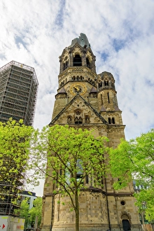 Images Dated 6th April 2024: Germany, Berlin. Clock Tower. Remains of the Neo-Romanesque style