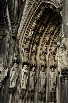 Cologne Prints: Germany, Cologne (aka Koln). 13th Century Gothic Cologne Cathedral, the largest in