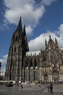 Images Dated 25th September 2009: Germany, Cologne. Exterior, 13th Century Gothic Cologne Cathedral, the largest in