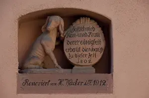Plaque Prints: Germany, Franconia, Wertheim. Architectural building detail