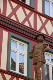 Market Place Prints: Germany, Franconia, Wertheim. Historic Market Place (aka Maarktplatz), Angels Well