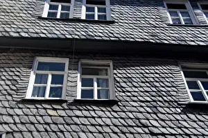 Images Dated 23rd September 2009: Germany, Franconia, Wertheim. Historic slate covered house