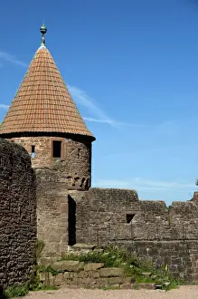 Wertheim Prints: Germany, Franconia, Wertheim. Ruins of Hohenburg Castle. The Holder Tower