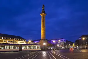 Images Dated 4th November 2014: Germany, Hesse, Darmstadt, Marktplatz square, dawn