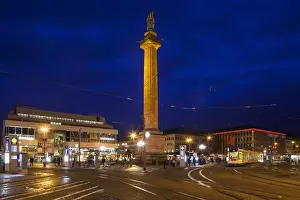 City View Prints: Germany, Hesse, Darmstadt, Marktplatz square, dawn