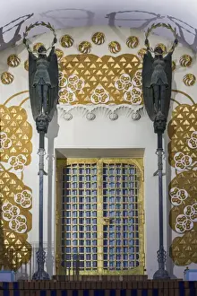 Images Dated 3rd November 2014: Germany, Hesse, Darmstadt, Mathildenhohe Kunstlerkolonie Park, Jugendstil doorway