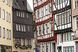 Hesse Prints: Germany, Hesse, Wetzlar, half-timbered town buildings