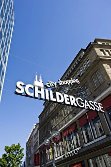 Images Dated 8th May 2008: GERMANY, Nordrhein-Westfalen, Cologne. Sign for Schildergasse shopping street
