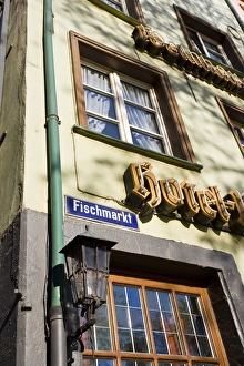 Images Dated 8th May 2008: GERMANY, Nordrhein-Westfalen, Cologne. Sign for Fischmarkt square