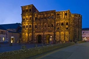 Germany, Rheinland-Pfaltz, Mosel River Valley, Trier. Porta Nigra, 2nd century Roman structure