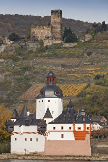 Images Dated 9th November 2014: Germany, Rheinland-Pfalz, Kaub, Pfalzgrafenstein Castle, 14th century toll-collection
