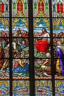 Images Dated 2nd November 2014: Germany, Rheinland-Pfalz, Speyer, Memorial church, interior, stained glass windows