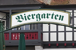 Images Dated 2nd November 2014: Germany, Rheinland-Pfalz, Speyer, Biergarten sign
