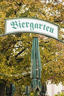 Images Dated 2nd November 2014: Germany, Rheinland-Pfalz, Speyer, Biergarten sign