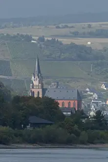 Images Dated 24th September 2009: Germany, Rhine River. View along the Rhine River near Oberwesel (mile marker 550)