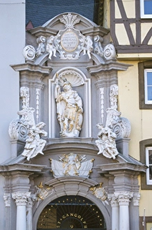 Rhineland Palatinate Prints: Germany, Rhineland-Palatinate, Trier, Baroque entrance to St. Gangolph Church