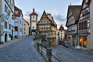 Germany, Rothenburg ob der Tauber, Ploenlein Triangular Place