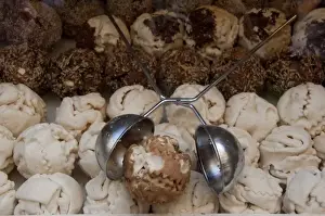 Images Dated 22nd September 2009: Germany, Rothenburg. Typical Rothenburg Schneeballen (snowballs) local specialty
