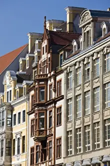 Germany, Sachsen, Leipzig. Katharinenstrasse buildings
