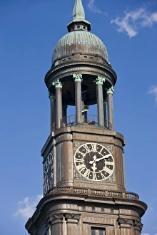 Germany, State of Hamburg, Hamburg. St. Michaeliskirche church tower