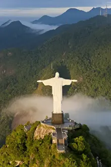 Images Dated 5th December 2011: The giant Art Deco statue of Jesus, known as Cristo Redentor (Christ the Redeemer)