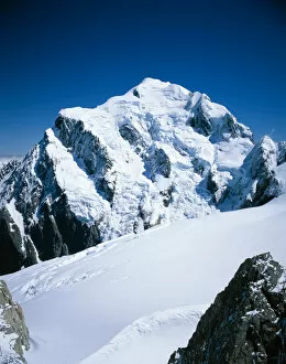 The glacial covered east face of Mt. Tutoko in Fjordland Nat l Park, a part of