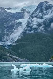 USA, North America, Alaska Prints: Glacial ice, iceberg, LeConte Bay, Petersburg, Alaska, USA