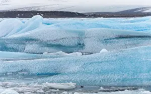 Images Dated 20th February 2015: The glacial lagoon Joekulsarlon in the Vatnajoekull NP during winter