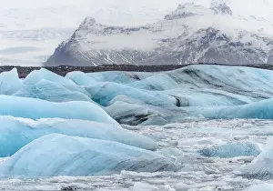 Vatnajokull Prints: The glacial lagoon Joekulsarlon in the Vatnajoekull NP during winter