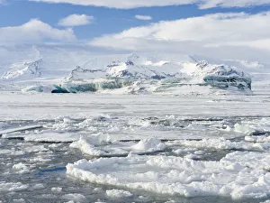 Cove Prints: Glacial lagoon Jokulsarlon at Breidamerkurjokullin National Park Vatnajokull during