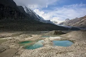 Glacier foreland and desintegration moraine landscape of glacier Pasterze near Grossglockner