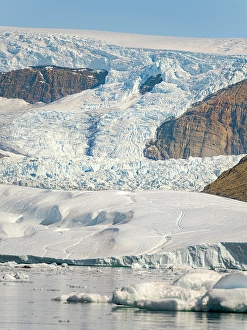 Iceberg Prints: Glacier Sermeq Silarleq in Itilliarsuup Kangerlua Fjord part of Uummannaq Fjord