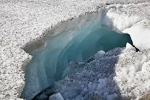 Rising Prints: Glacier snout of Schlatenkees. The Schlatenkees is one of the biggest glaciers in Austria