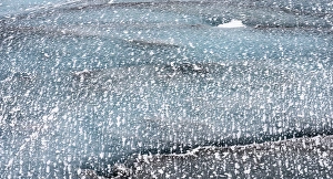 Glacier Svinafellsjoekul in the Vatnajoekull NP during winter. The glacier front and ice fall