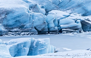 Images Dated 19th February 2015: Glacier Svinafellsjoekul in the Vatnajoekull NP during winter