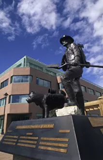 Gold Miner Statue in remote Whitehorse, capital of Yukon in Canada