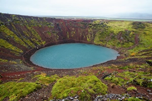 Crater Prints: Golden Circle, Iceland. Volcanic crater along the Golden Circle route in Iceland