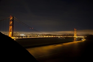 The Golden Gate Bridge from the Marin Headlands in San Francisco, California, USA