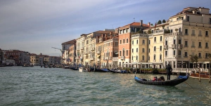 Grand Canal Prints: Gondola Boats on Grand Canal, Venice Italy