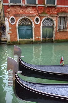 Carnival Prints: Gondolas along the Grand Canal, Venice Italy