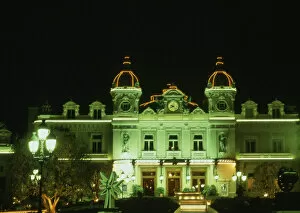 Images Dated 3rd September 2003: The Good Life: Monte Carlo casino at night in Monaco