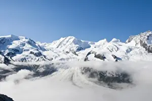 Images Dated 21st June 2010: Gornergrat Peak, Switzerland. Monte Rosa Massif from Gronergrat