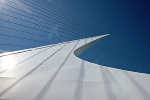 Graceful Sundial Bridge spanning the Sacramento River in Redding
