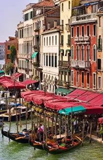 Images Dated 23rd October 2020: Grand Canal of Venice Italy with gondola boats and romantic waters of the city Venezia