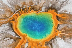Natural Beauty Prints: Grand Prismatic Spring, Midway Geyser Basin, Yellowstone National Park, Wyoming, USA
